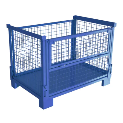 Caisse grillagée avec demi porte frontale rabattable CIVK1