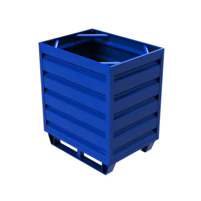 Caisse palette en acier sur semelles CIVRIF