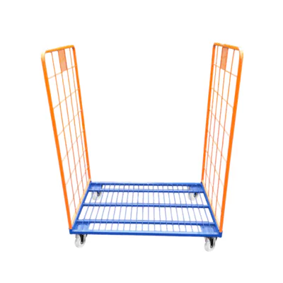 Maxi Roll conteneur 2 côtés PKM13 ridelles oranges RAL 2004 – base RAL 5010 hauteur 1500mm