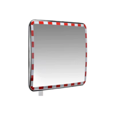 Miroir routier de sécurité – Avec bandes réfléchissantes – CIVD-MRS
