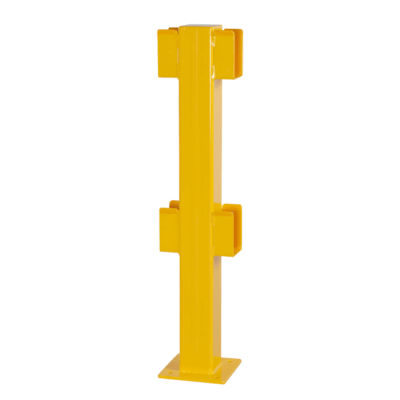 Poteau central avec languettes en U pour barrière de sécurité CIVD-PCU