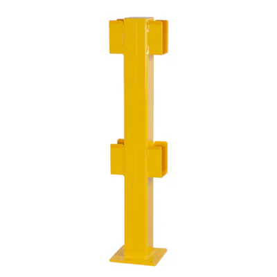 Poteau central avec languettes en U pour barrière de sécurité CIVD-PCU