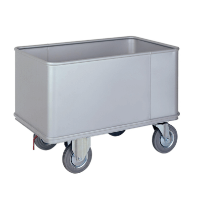 Chariot étanche en aluminium pour le transport de linge CIVA-CLE