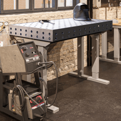 Table de soudure en acier 1200 x 800 mm réglable en hauteur CIVD-TS