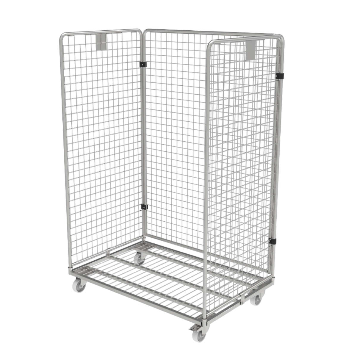 Plateau roulant grillagé avec fil électrozingué - Charge max 400 kg